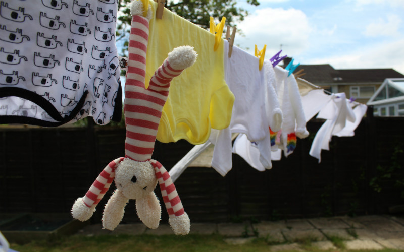 clothes on washing line
