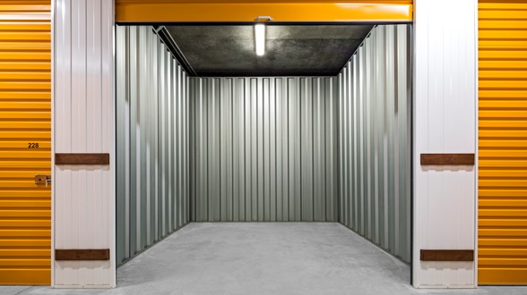 1/2 garage sized secure storage unit at Rent a Space